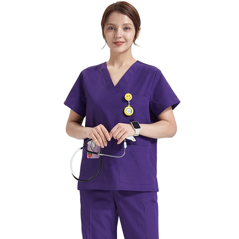 Purple Jam 10-Pocket Medical Surgical Scrubs