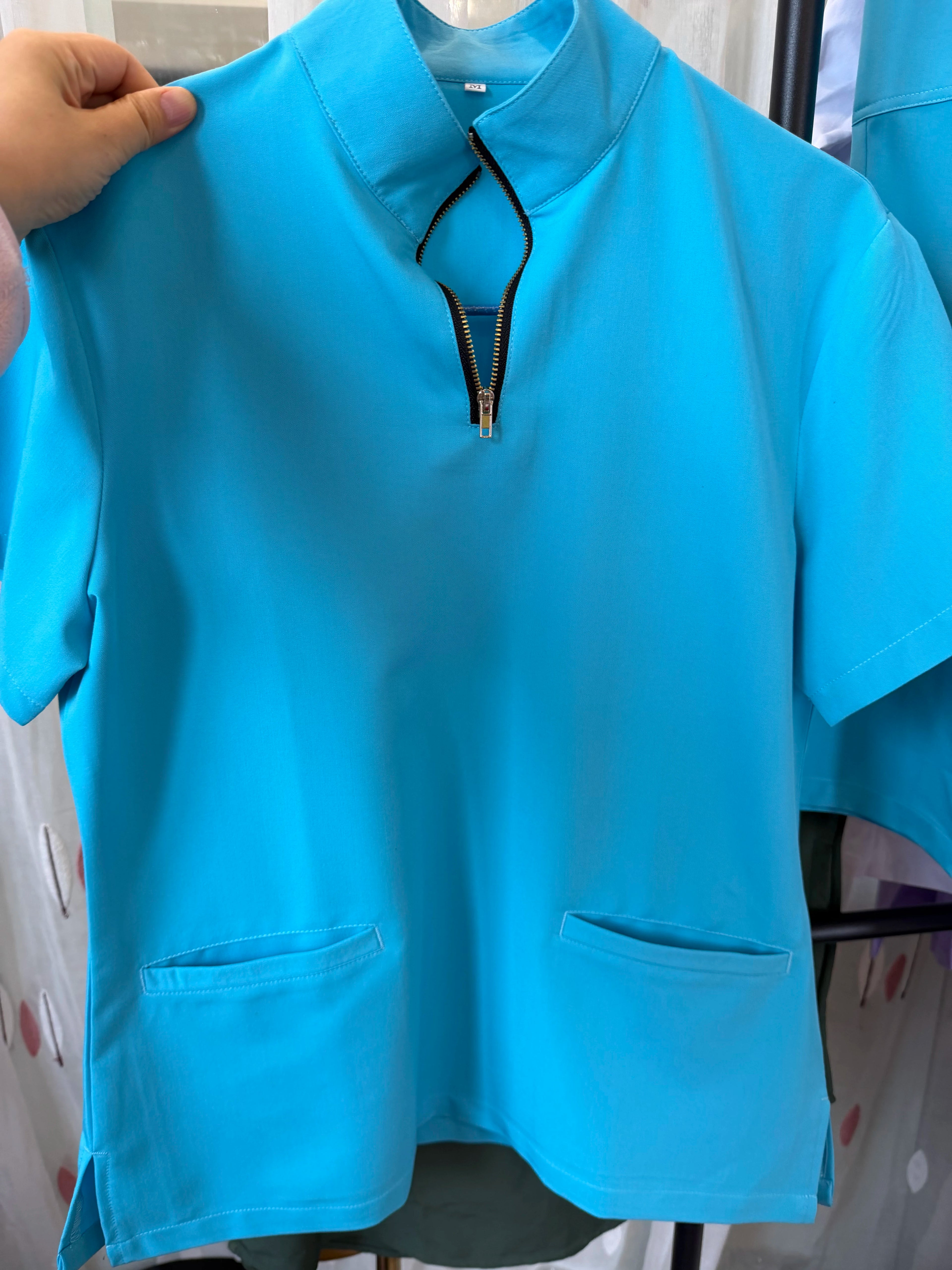 Ready Scrub Uniform Set Female New Style Zipper Pullover Nurse Uniforms Set Stretch Hospital Jogger Wholesale Medical Uniform