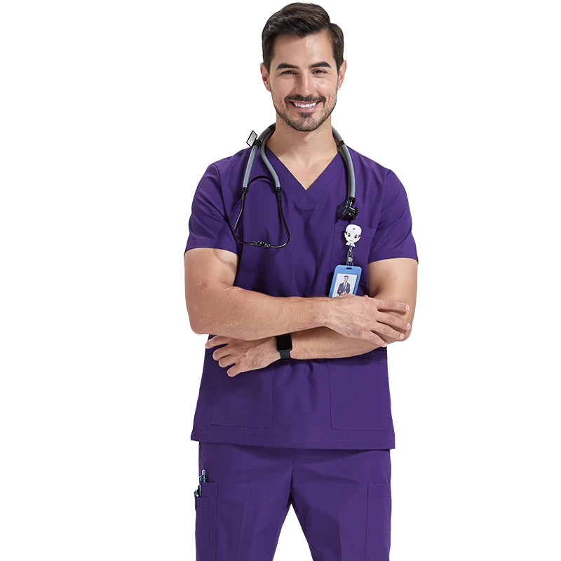 Purple Jam 10-Pocket Medical Surgical Scrubs