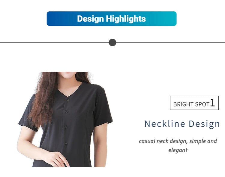 Fashionable Nurse Uniform Scrub Sets – Polyester Rayon Spandex Blend