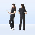 Fashionable Nurse Uniform Scrub Sets – Polyester Rayon Spandex Blend