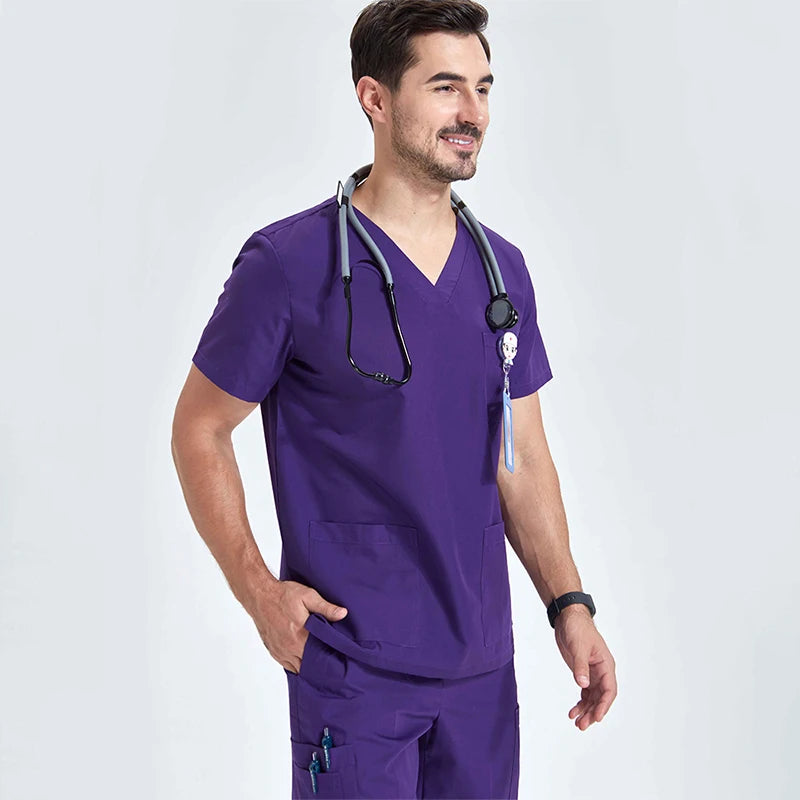 Purple Jam 10-Pocket Medical Surgical Scrubs