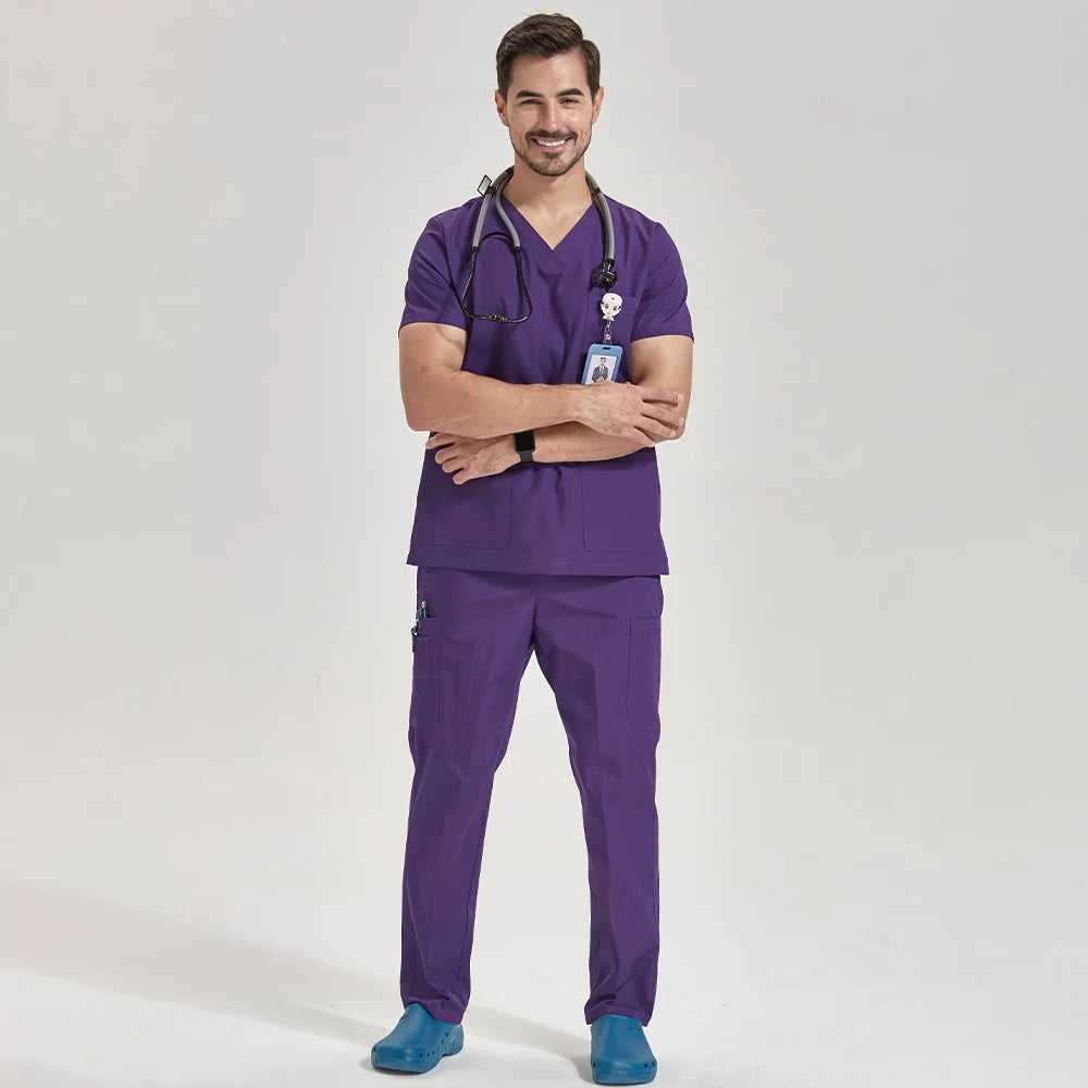 Purple Jam 10-Pocket Medical Surgical Scrubs