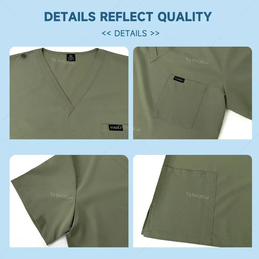 Stretch Scrubs Women Set – Nursing & Clinical Uniform