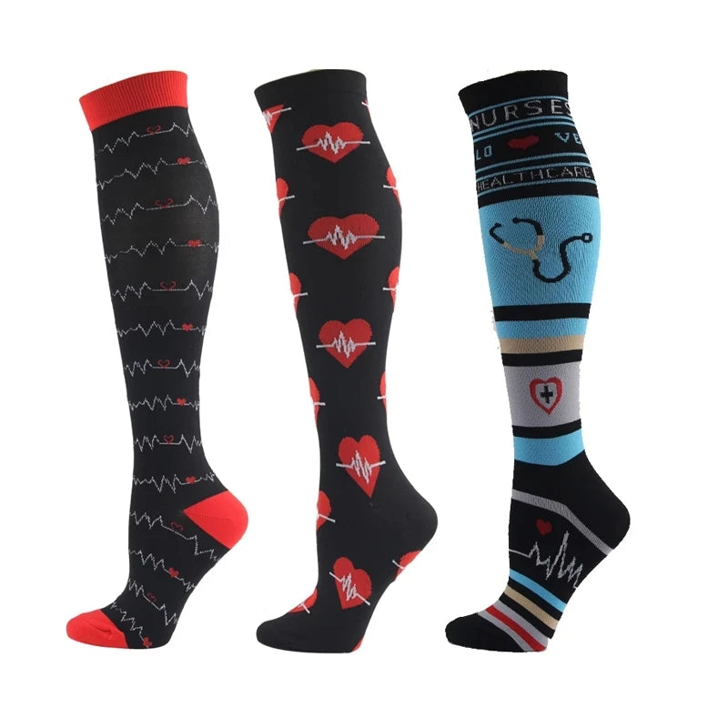 Compression Socks for Nurses & Athletes – 3, 5 or 6 Pairs
