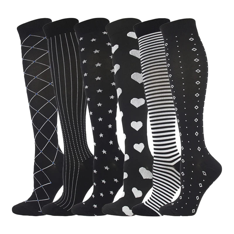 Compression Socks for Nurses & Athletes – 3, 5 or 6 Pairs