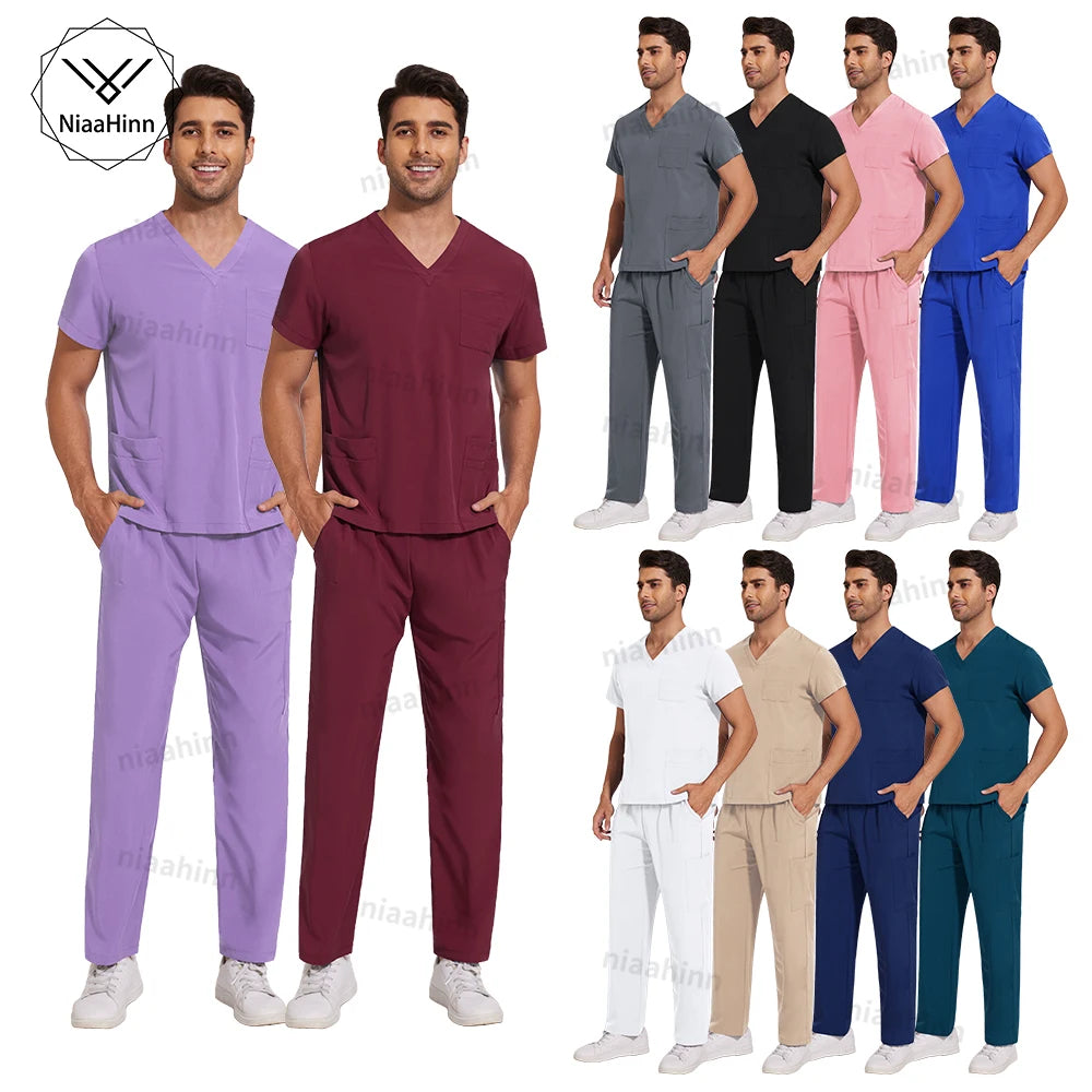 Anti-Wrinkle Medical Scrub Set – Unisex Surgical Uniform