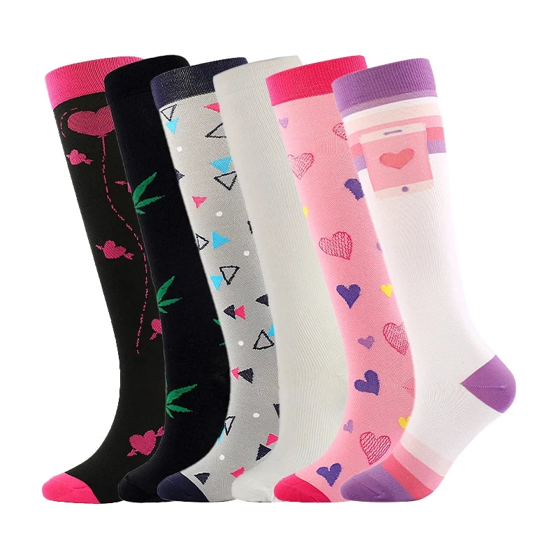 Compression Socks for Nurses & Athletes – 3, 5 or 6 Pairs