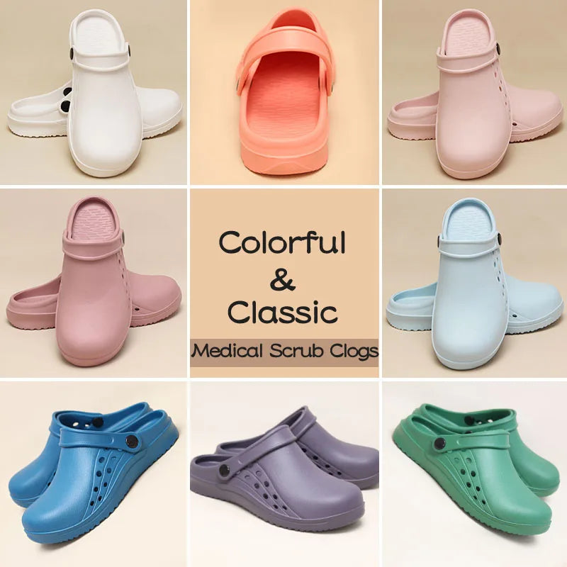 Non-Slip Scrub Shoes — Soft Protective Clogs for Healthcare Workers