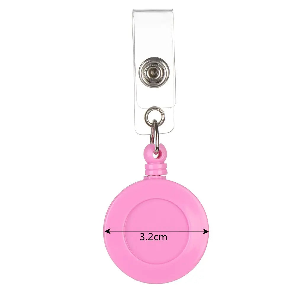 360° Rotation Retractable Nurse Badge Reel — ID Card Holder Clip