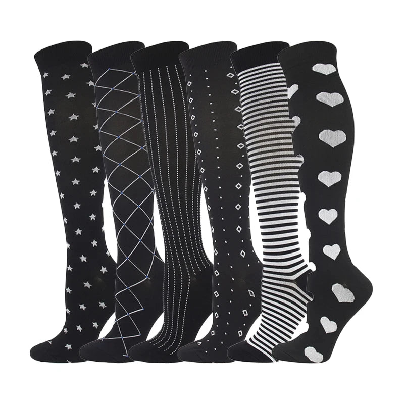 Compression Socks for Nurses & Athletes – 3, 5 or 6 Pairs