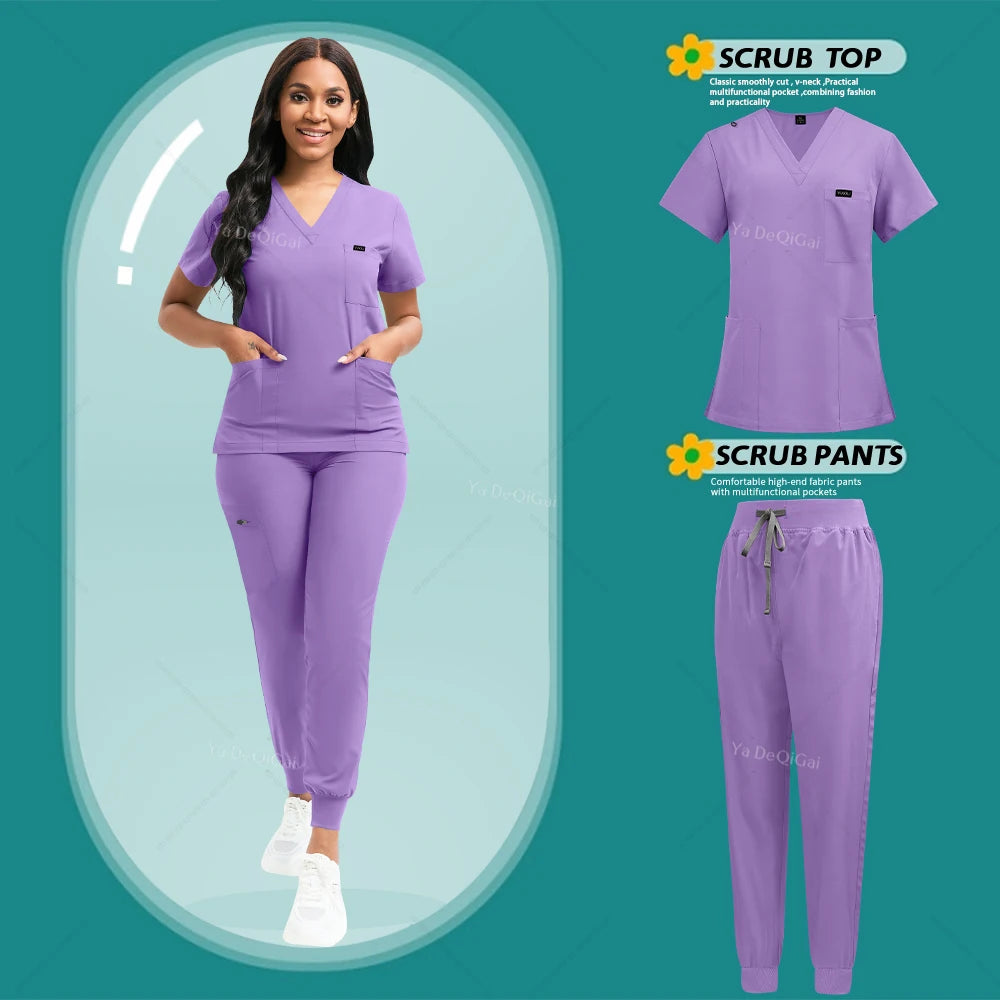 Stretch Scrubs Women Set – Nursing & Clinical Uniform