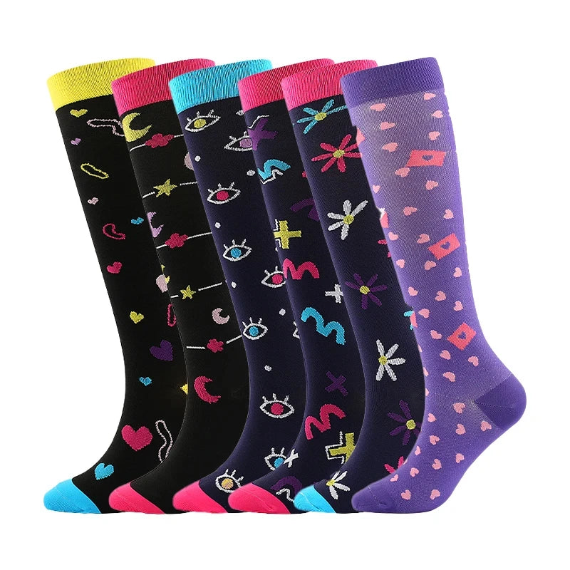 Compression Socks for Nurses & Athletes – 3, 5 or 6 Pairs