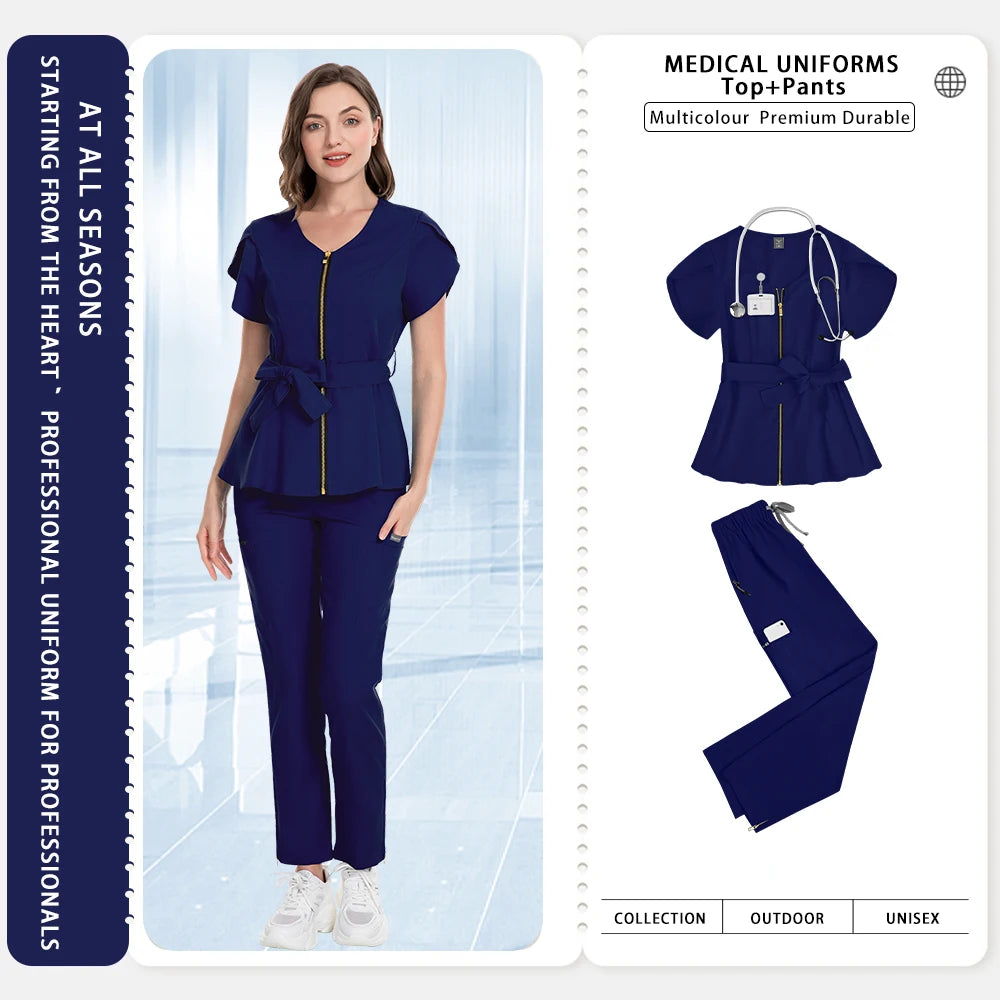 Women's Slim Fit Hospital Scrub Set – Surgical & Clinical Uniform