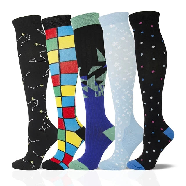 Compression Socks for Nurses & Athletes – 3, 5 or 6 Pairs