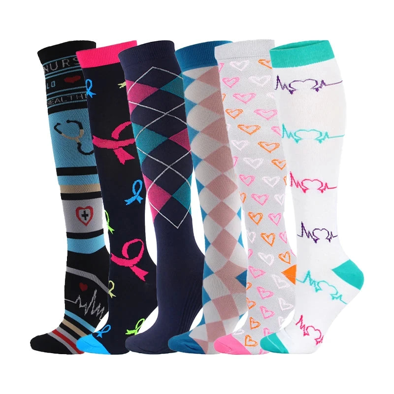 Compression Socks for Nurses & Athletes – 3, 5 or 6 Pairs