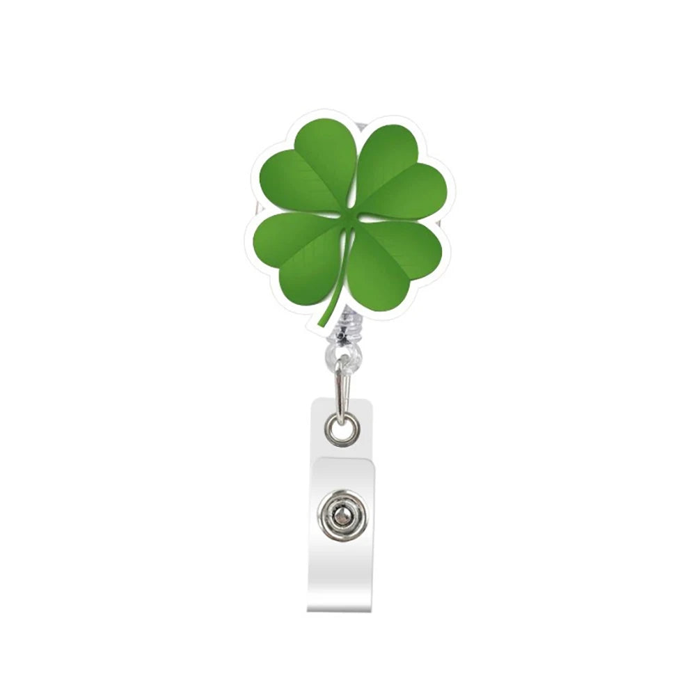 Lovely Flower Retractable Nurse Badge Reel — Cute ID Card Holder