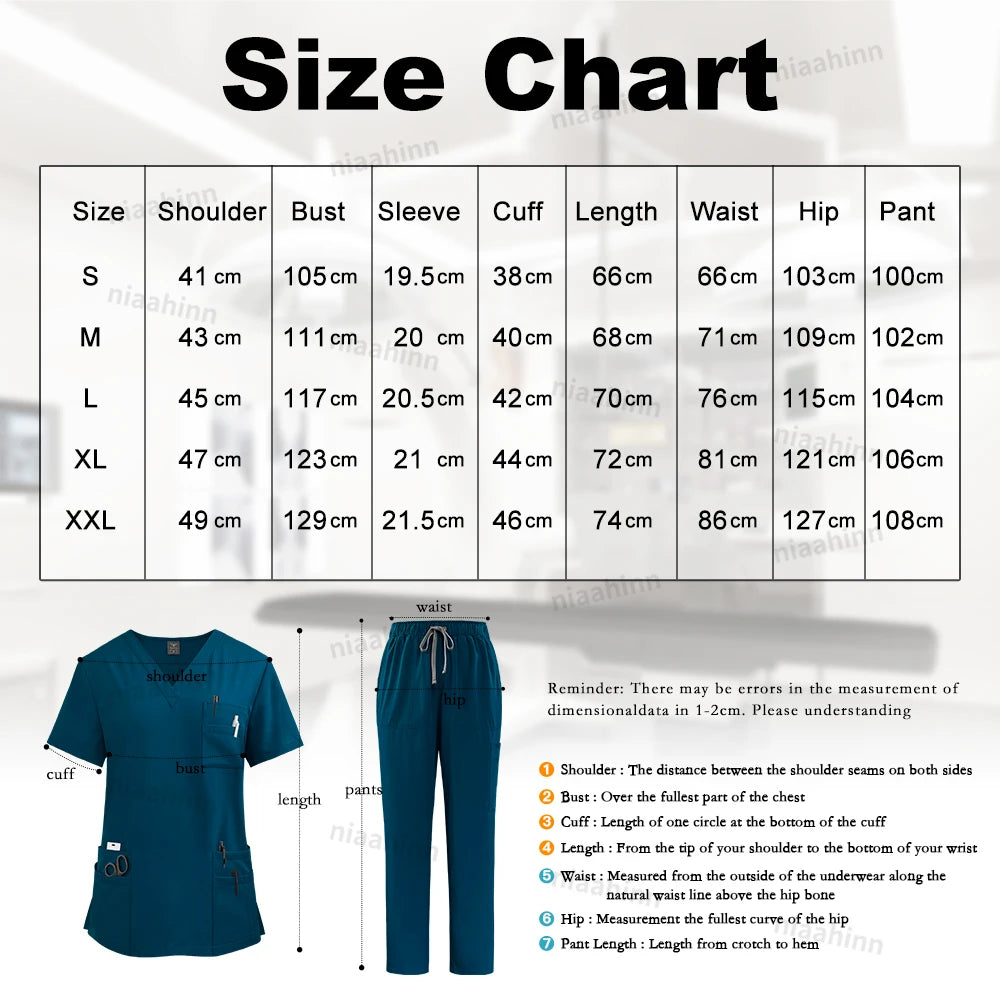 Anti-Wrinkle Medical Scrub Set – Unisex Surgical Uniform