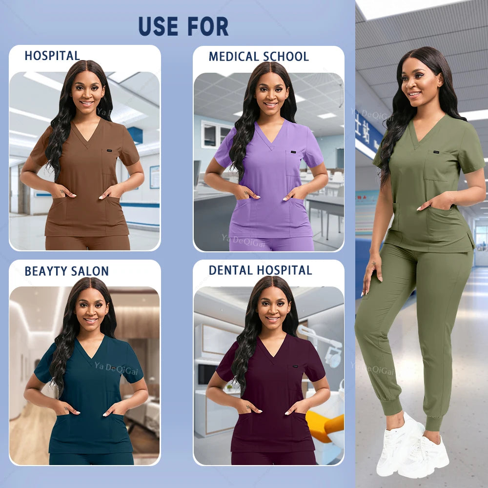 Stretch Scrubs Women Set – Nursing & Clinical Uniform