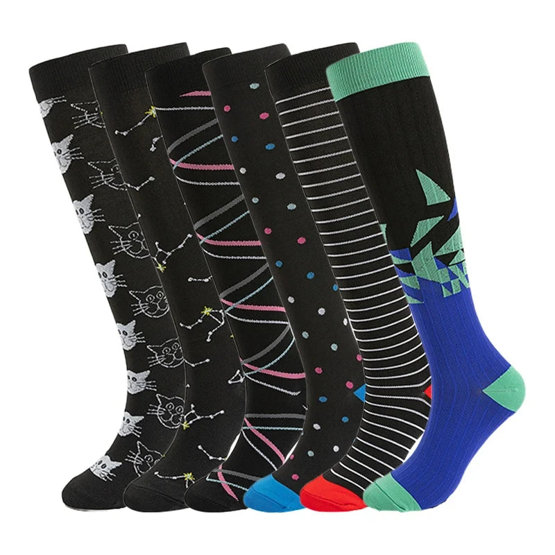 Compression Socks for Nurses & Athletes – 3, 5 or 6 Pairs