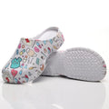 Medical Print Nurse Clogs — Lightweight Non-Slip EVA Shoes