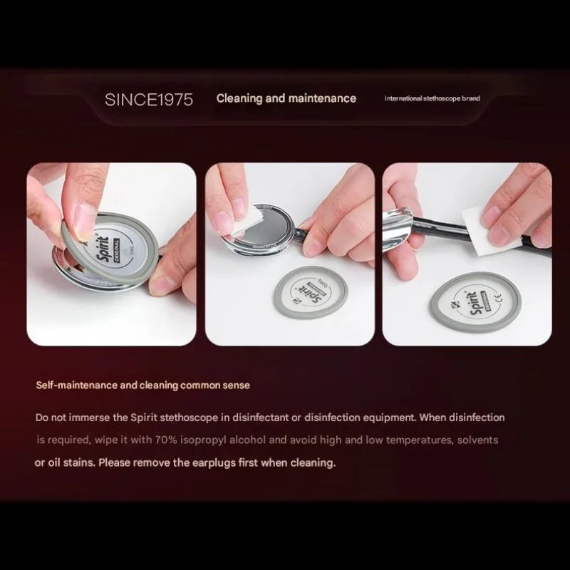 Spirit 625 Medical Single Head Stethoscope Cardiology Diagnostic Stethoscopes for Doctors Nurse EMT Students Adult Use