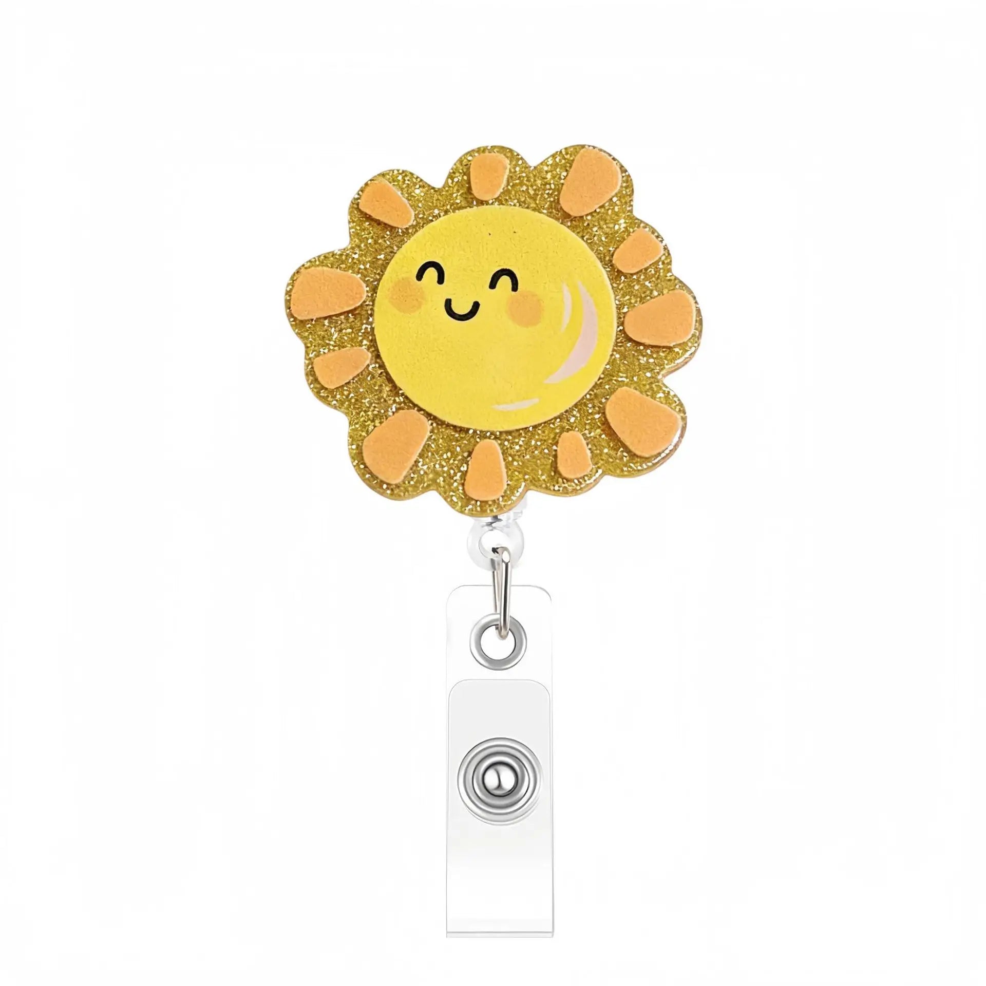 Glitter Acrylic Funny Quote Retractable Badge Reel — Nurse & Doctor ID Holder