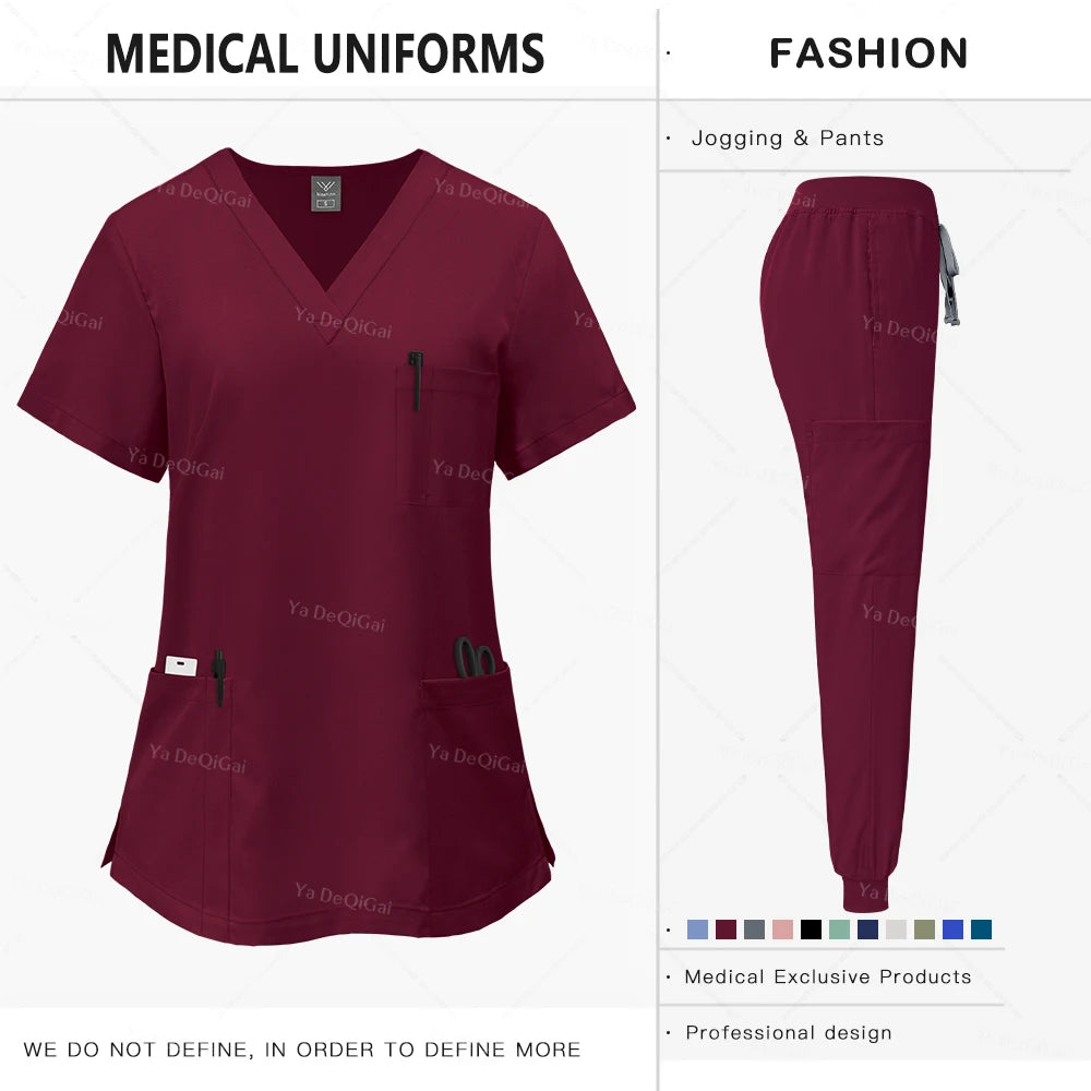 Pink Clinical Scrub Set – Women's Medical Uniform