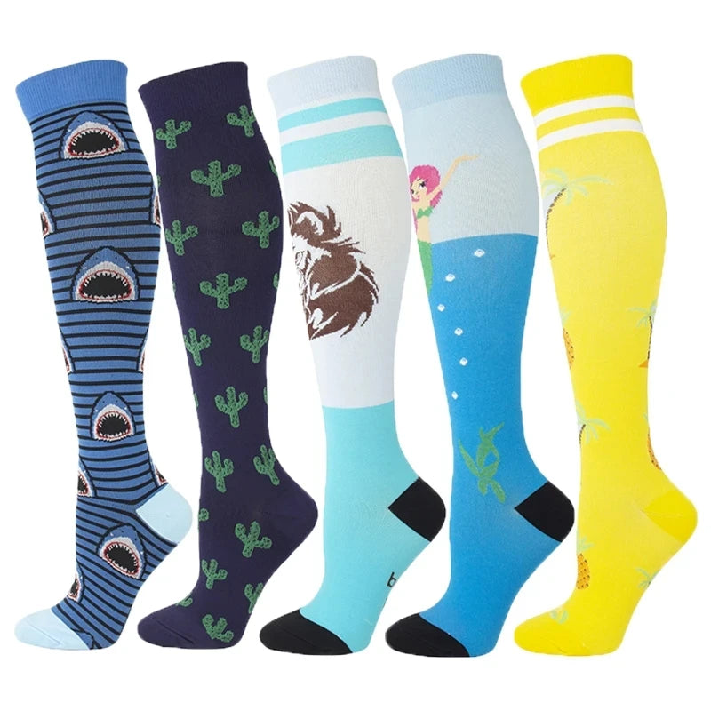 Compression Socks for Nurses & Athletes – 3, 5 or 6 Pairs