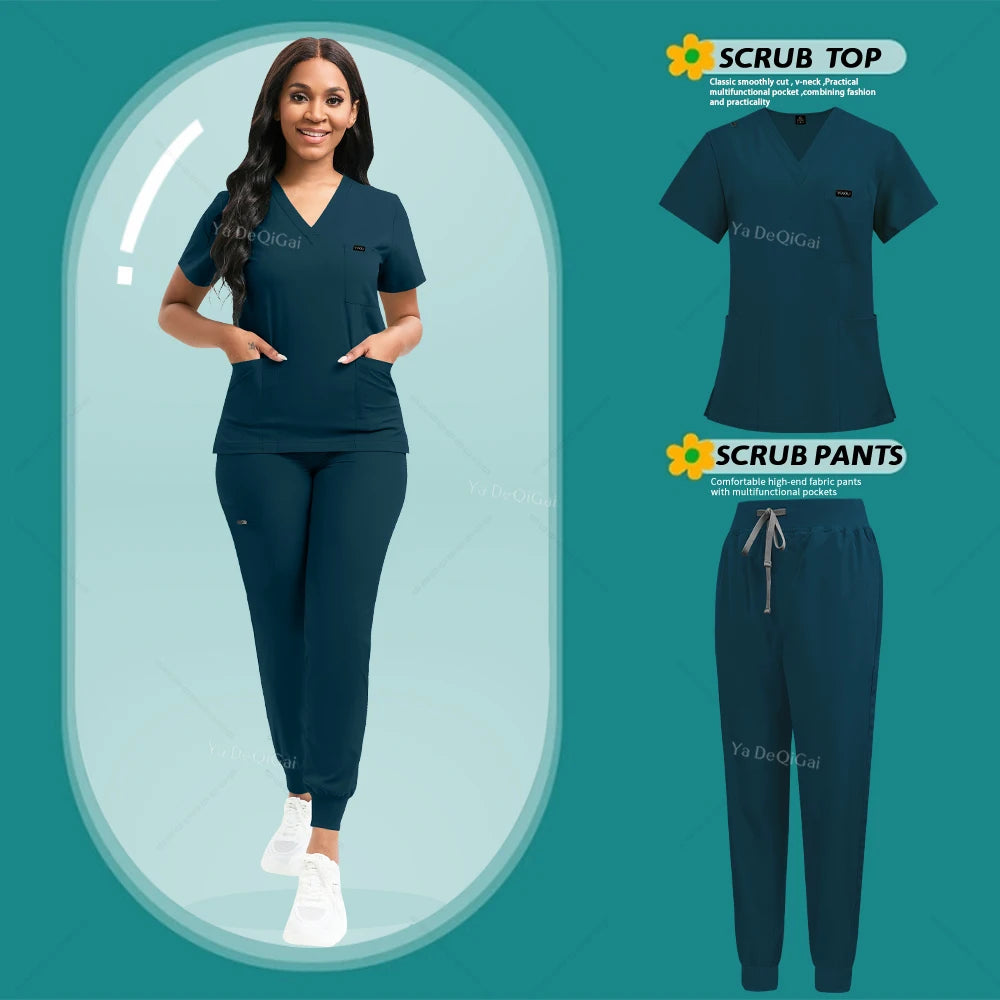 Stretch Scrubs Women Set – Nursing & Clinical Uniform