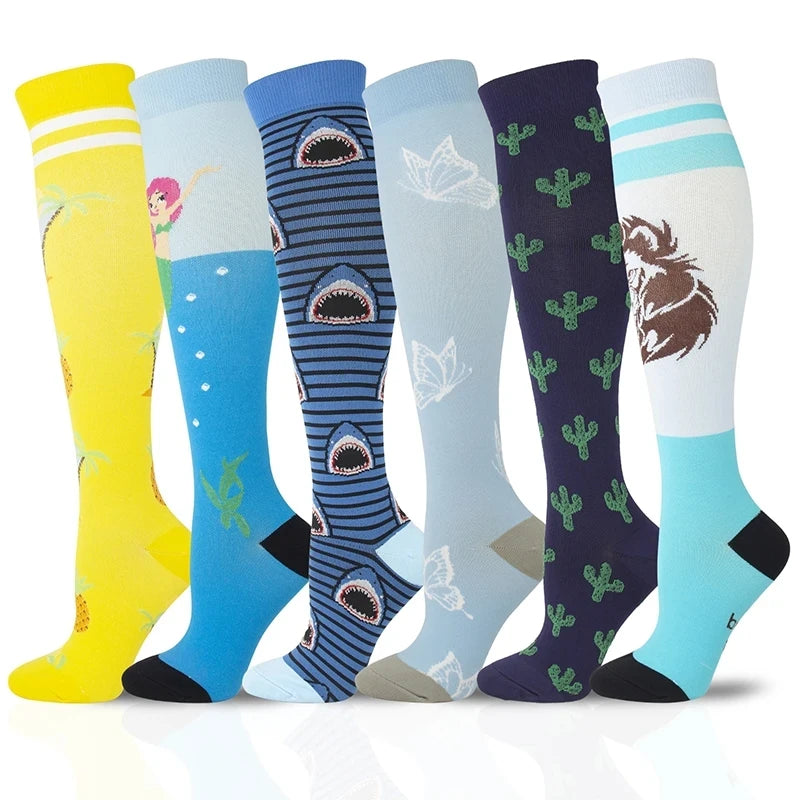 Compression Socks for Nurses & Athletes – 3, 5 or 6 Pairs