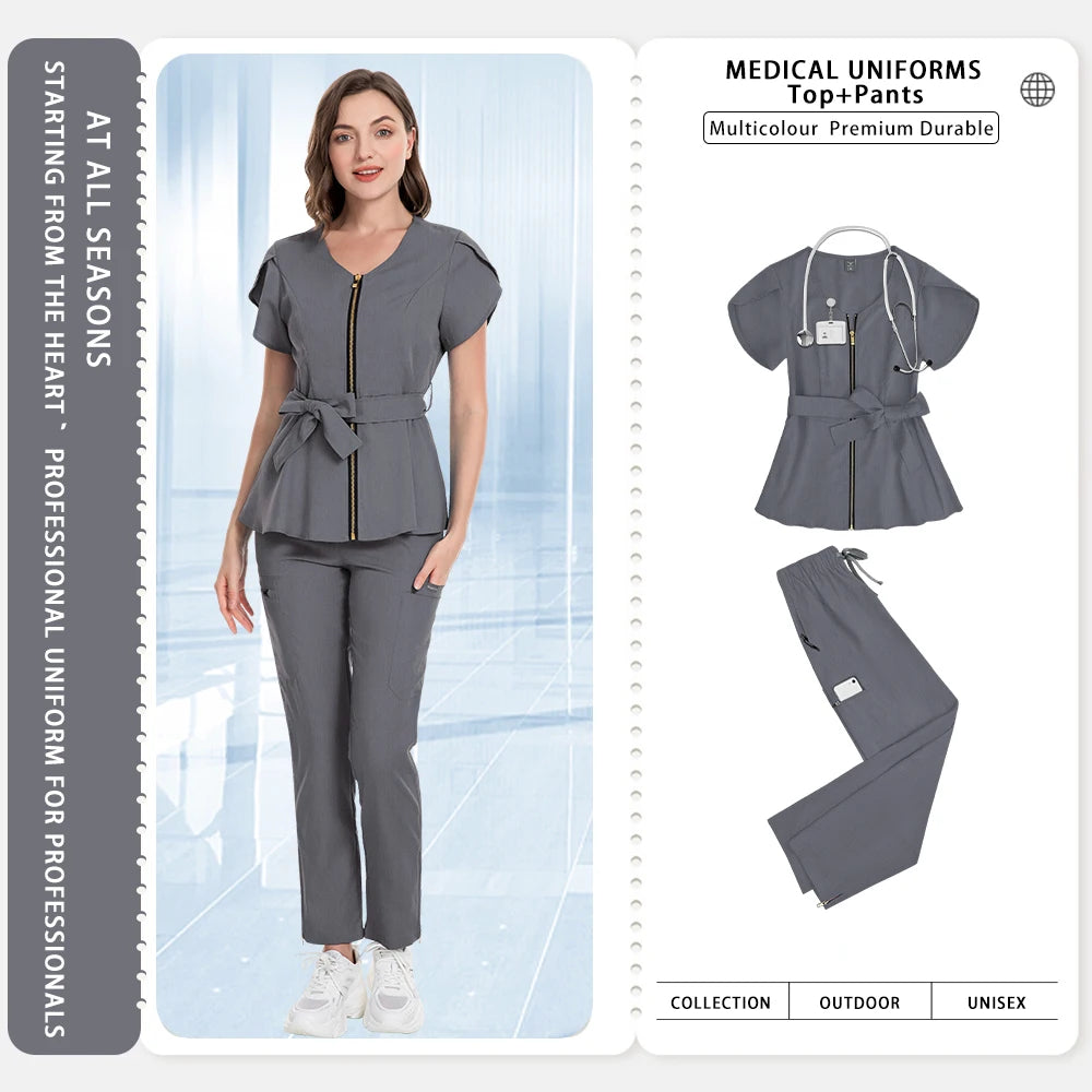 Women's Slim Fit Hospital Scrub Set – Surgical & Clinical Uniform