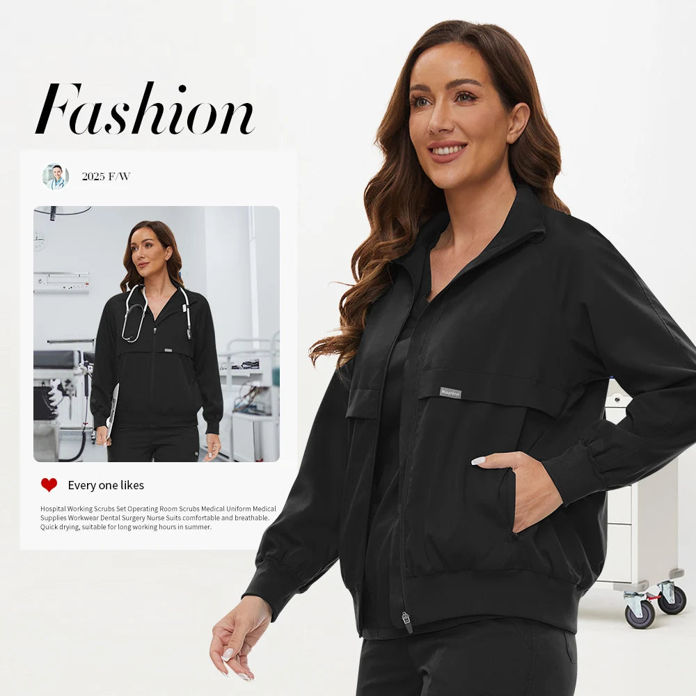 Clinical Lab Jacket – Nursing Medical Uniform Top for Women & Men