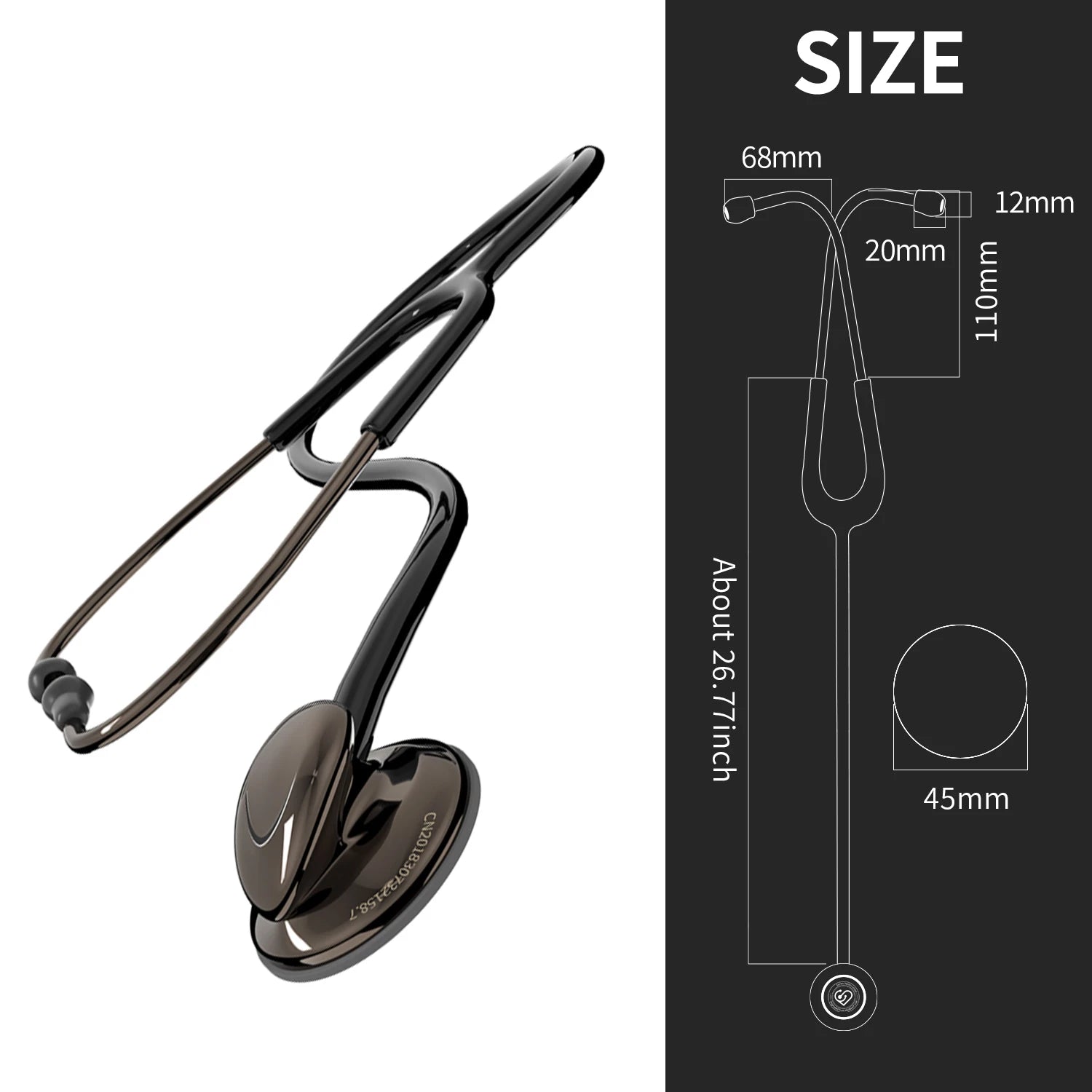 Medical Professional Stethoscope Single Head Stethoscope For Nurse Medical Cardiology Stethoscope Engrave Name Health Care
