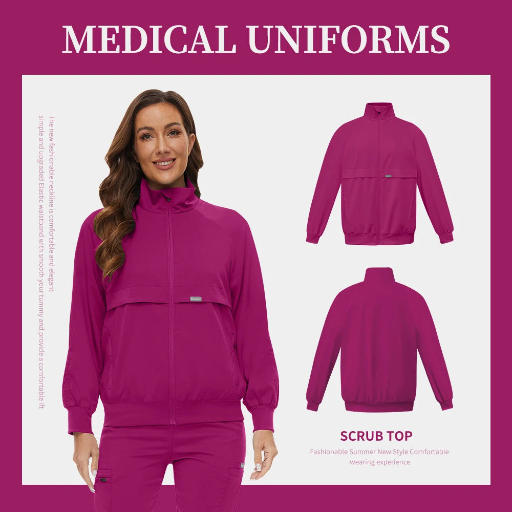 Surgical Scrub Jacket – Warm Medical Work Top for Women & Men