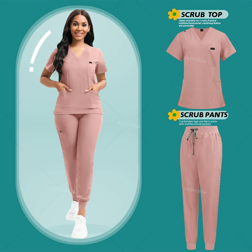 Stretch Scrubs Women Set – Nursing & Clinical Uniform
