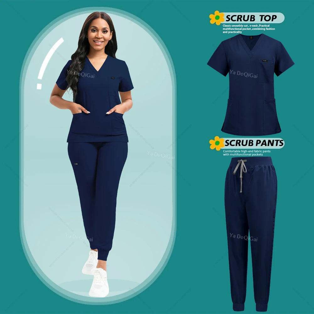 Stretch Scrubs Women Set – Nursing & Clinical Uniform