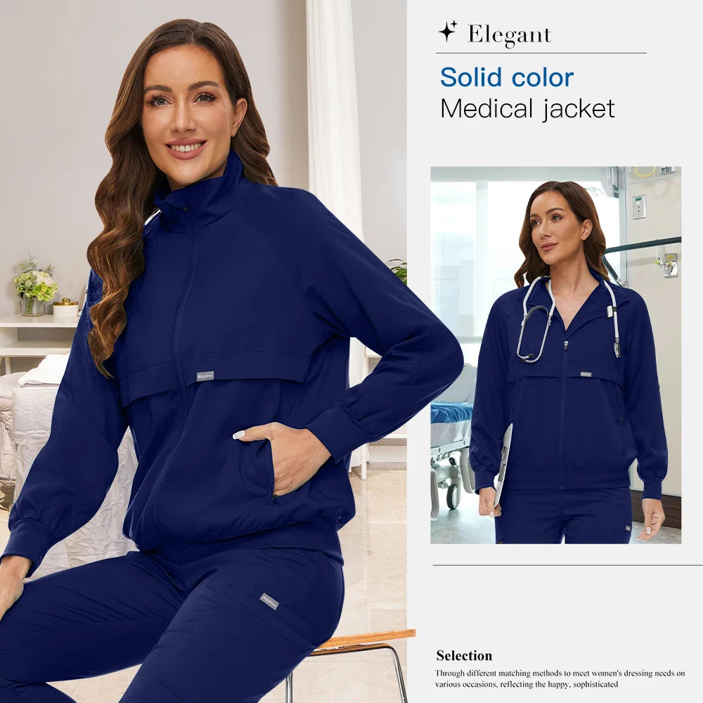 Clinical Lab Jacket – Nursing Medical Uniform Top for Women & Men