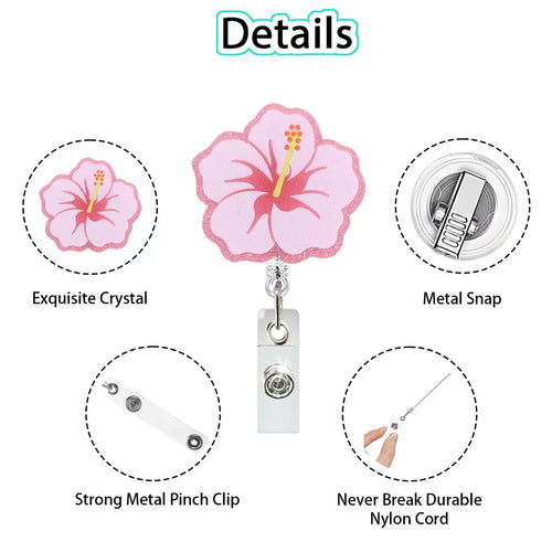 Glitter Acrylic Funny Quote Retractable Badge Reel — Nurse & Doctor ID Holder