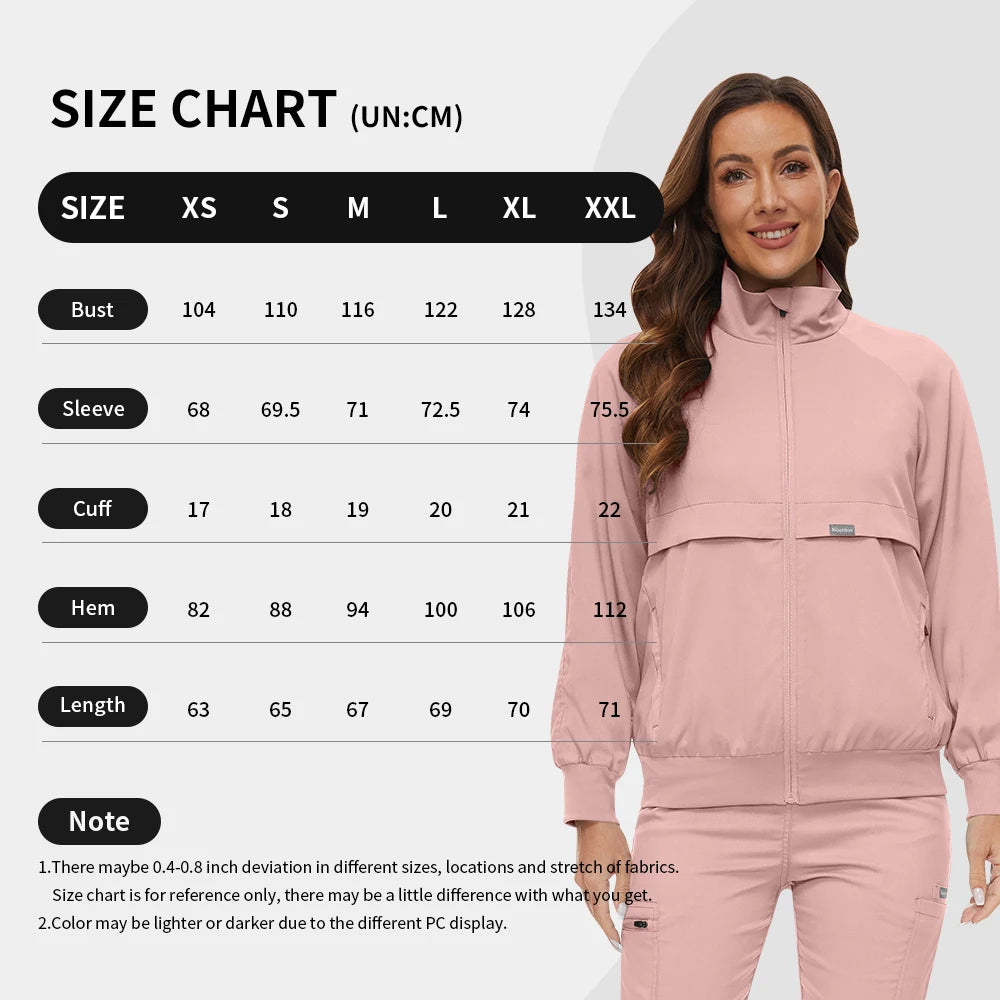 Surgical Scrub Jacket – Warm Medical Work Top for Women & Men