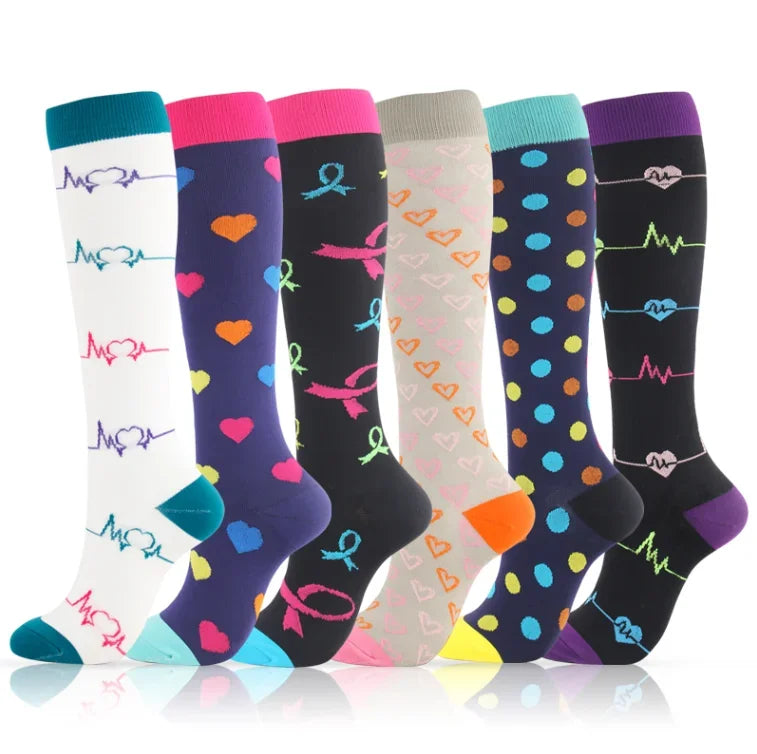 Compression Socks for Nurses & Athletes – 3, 5 or 6 Pairs