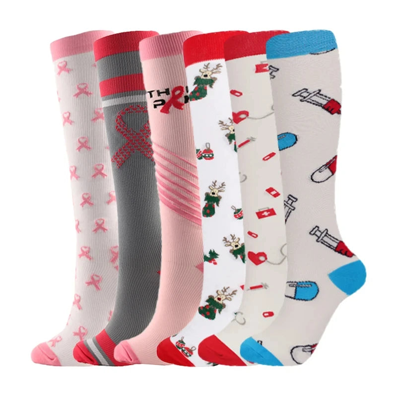 Compression Socks for Nurses & Athletes – 3, 5 or 6 Pairs