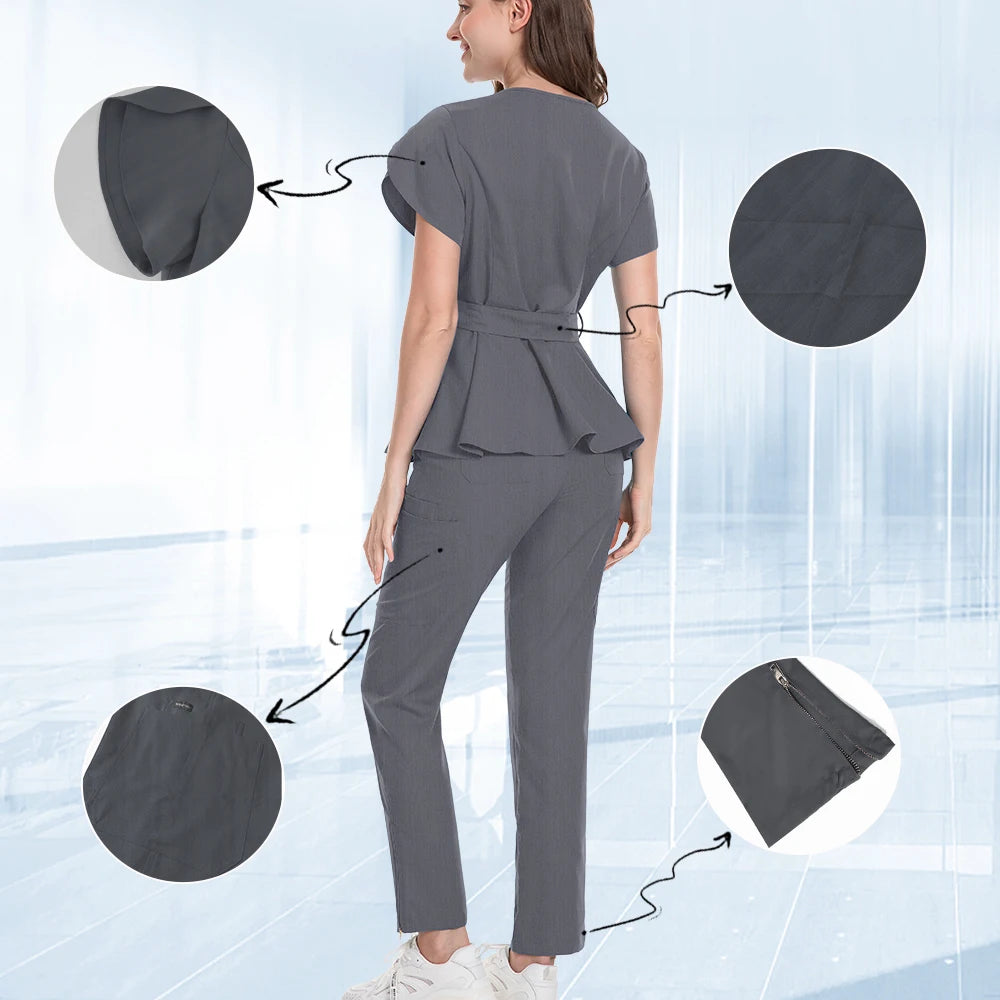 Women's Slim Fit Hospital Scrub Set – Surgical & Clinical Uniform