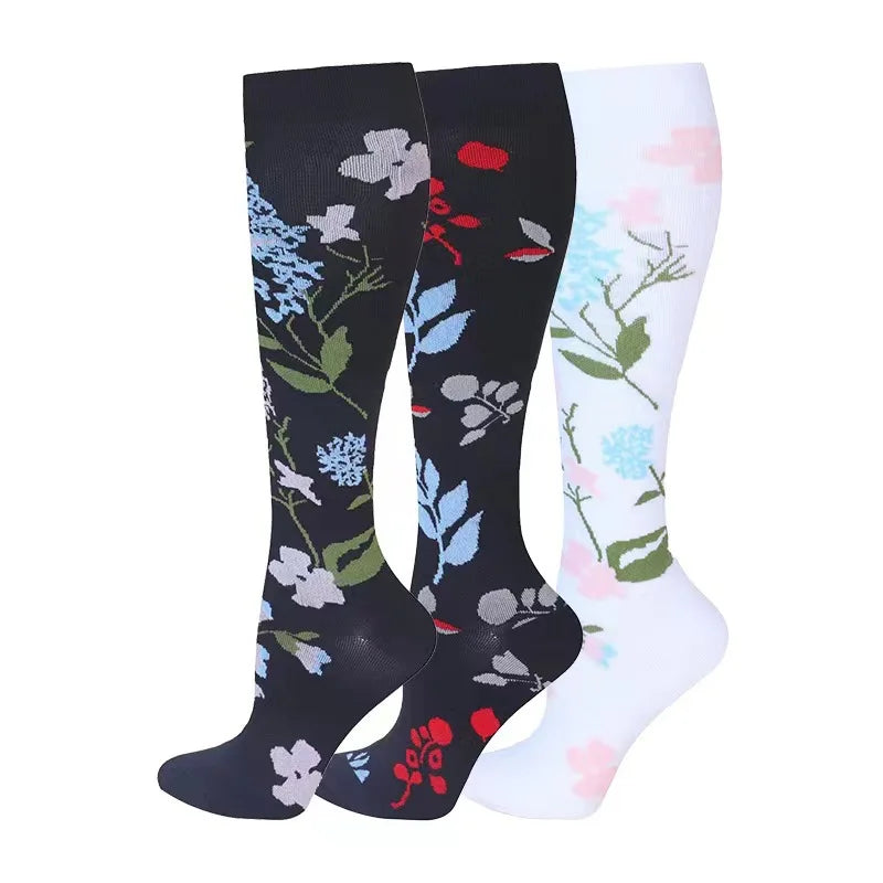 Medical Compression Socks 20-30 mmHg – 3 Pairs, Knee High