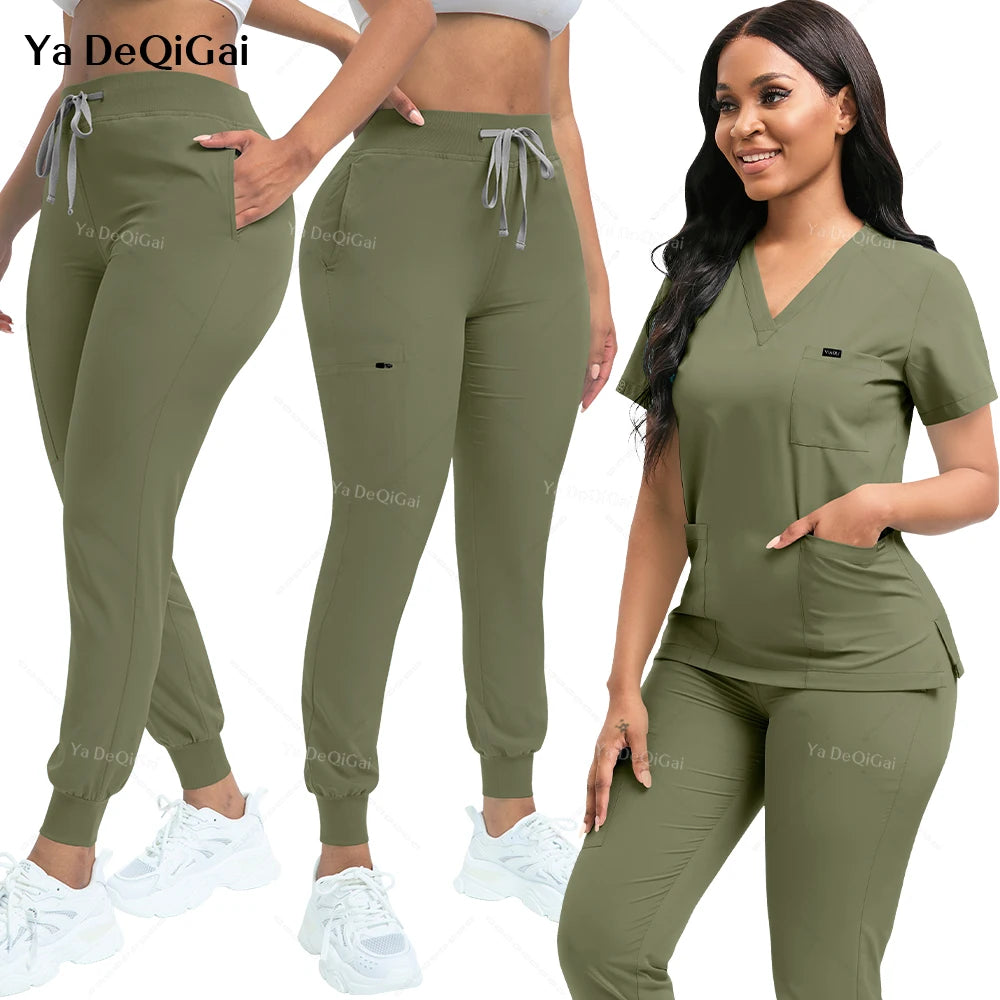 Stretch Scrubs Women Set – Nursing & Clinical Uniform