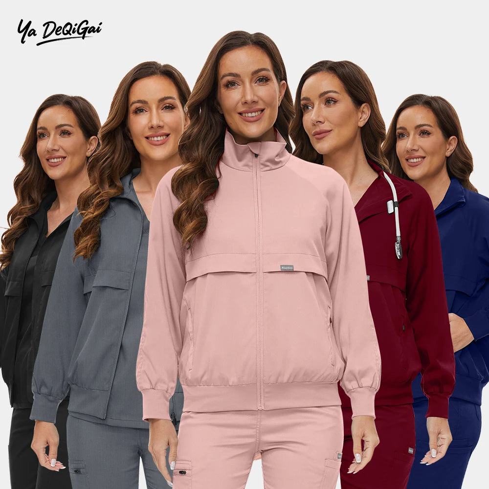 Surgical Scrub Jacket – Warm Medical Work Top for Women & Men