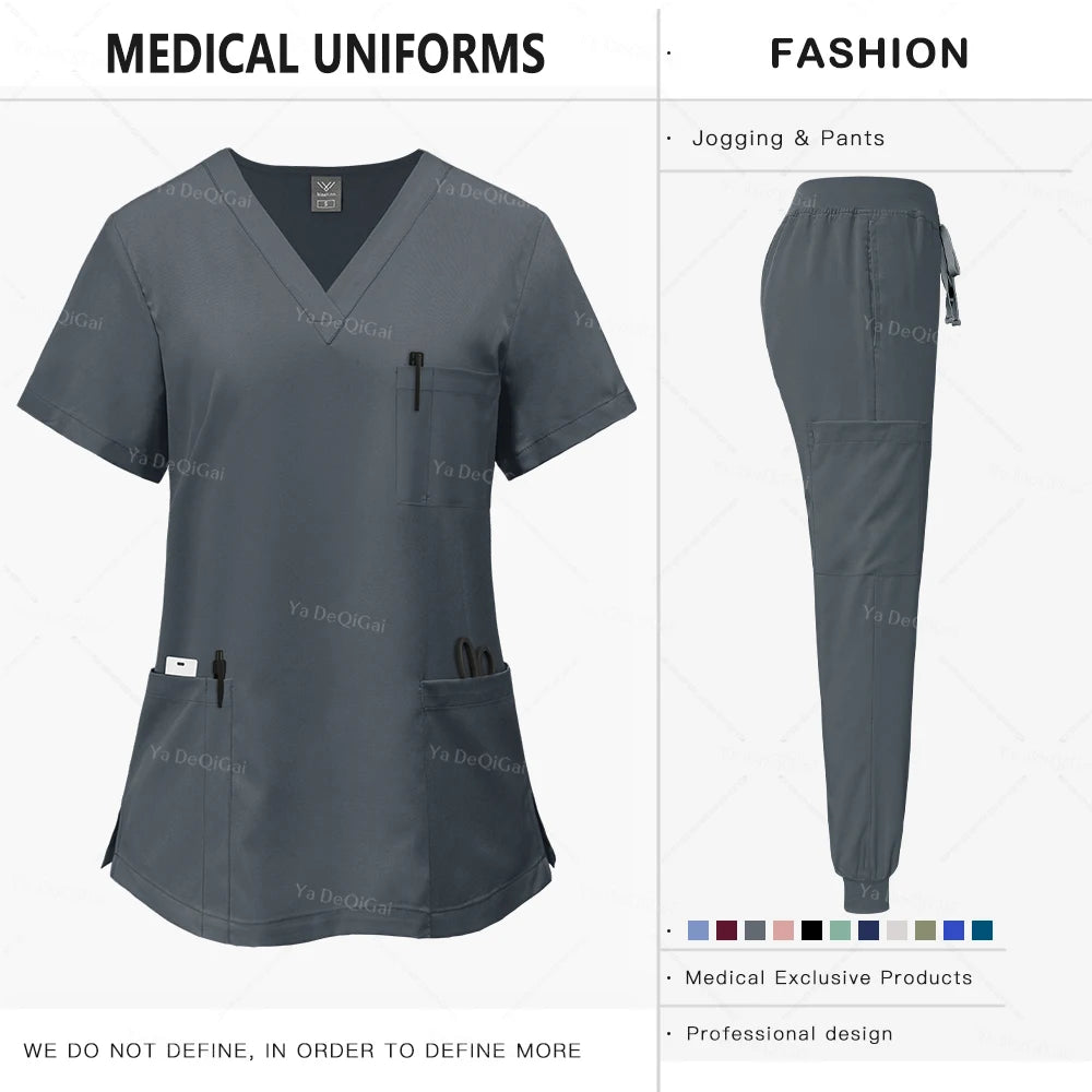 Pink Clinical Scrub Set – Women's Medical Uniform