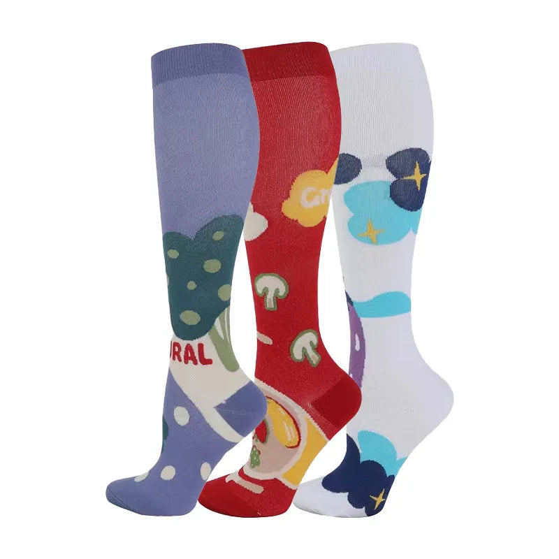 Medical Compression Socks 20-30 mmHg – 3 Pairs, Knee High