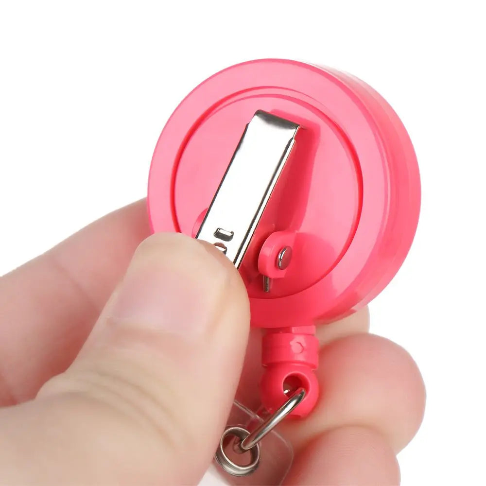 360° Rotation Retractable Nurse Badge Reel — ID Card Holder Clip