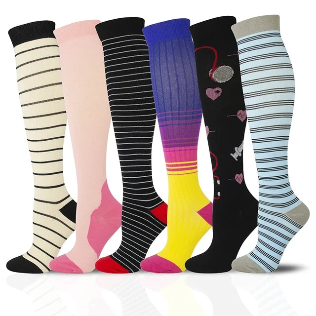 Compression Socks for Nurses & Athletes – 3, 5 or 6 Pairs